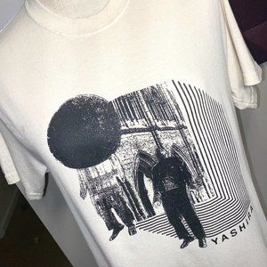 Yashira Band Butchered Vintage Retro Off White Rocker Metal Music Cotton T-Shirt